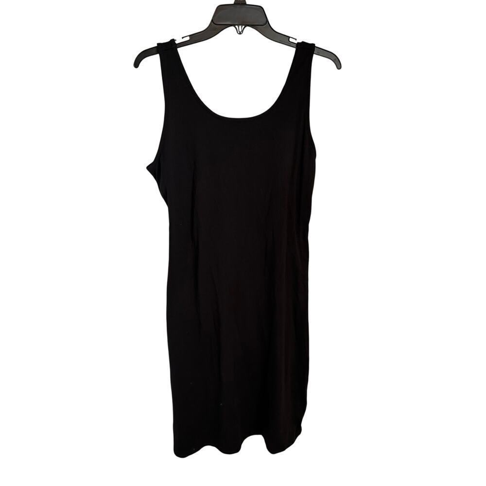 Tentree Women's Black Twist Back Dress size XL Tank Fitted Summer